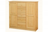 Prádelník 2 dvířka 5 zásuvek B 016