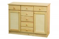 Komoda ratan dvířka 7 zásuvek B 103